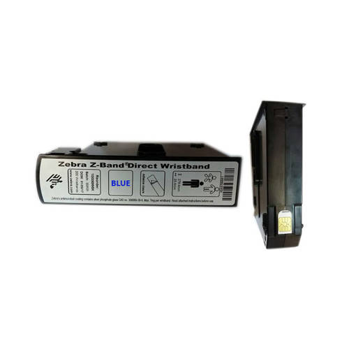 تصویر  دستبند بیمار زبرا بزرگسال آبی