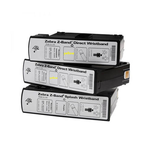 تصویر  دستبند بیمار زبرا بزرگسال زرد