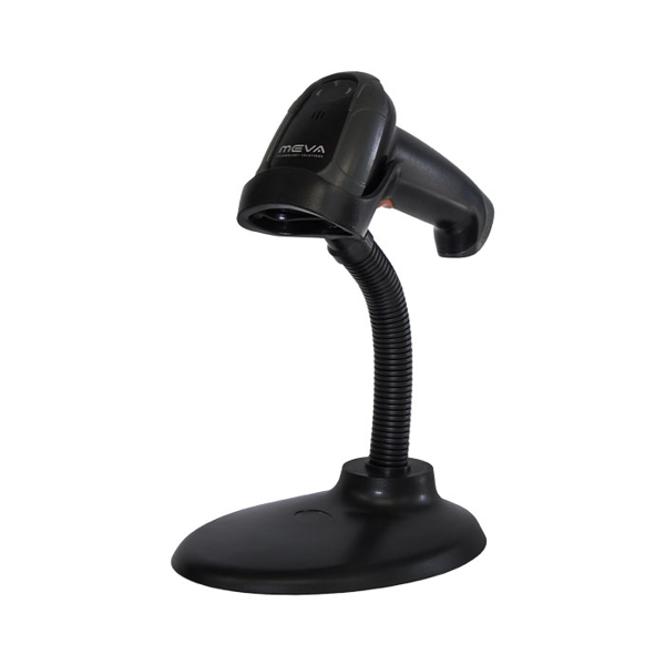 بارکدخوان دوبعدی میوا مدل Meva MBS-5680-2D نمای جلو به همراه پایه